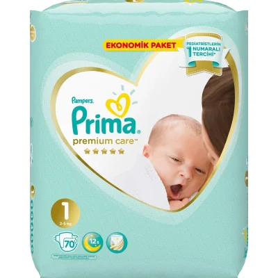 Prima Premium Care Bebek Bezi, 1 Beden, 70 Adet