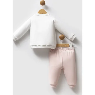 U.S. Polo Assn Takım USB2769 Beyaz-Pudra, 2'li, Pudra