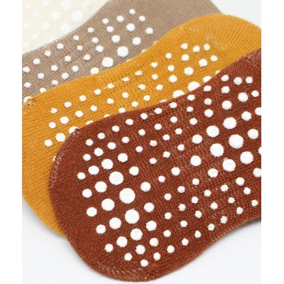 Bistyle Sneakers Kaymaz Penye Çorap, 6'lı, Toprak