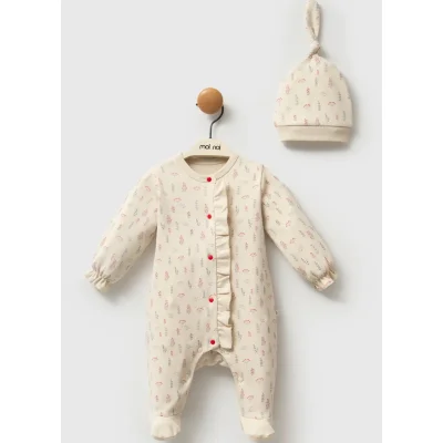 Moi Noi Kokina Tulum Badi Şapka Takım, Bej