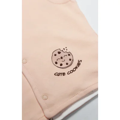 Bistyle Yelek Çift Taraflı Cookies Cute Happy Somon