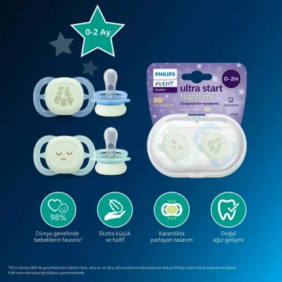 Philips Avent Ultra Start Gece Emzik 0-2 Ay