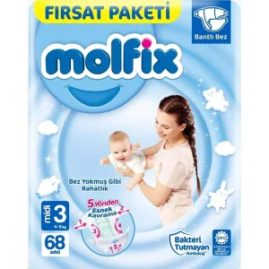 Molfix Bebek Bezi, 3 Beden, 68 Adet