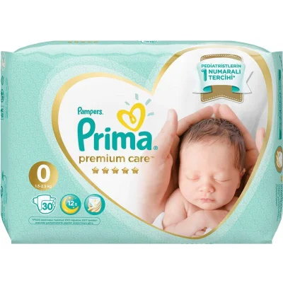 Prima Premium Care Bebek Bezi, 0 Beden, 30 Adet