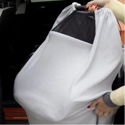 BabyJem Tül Pencereli Emzirme Önlüğü, Gri