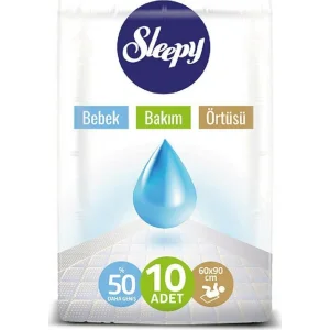 Sleepy Babycare Bebek Bakım Örtüsü, 60x90, 10 Adet
