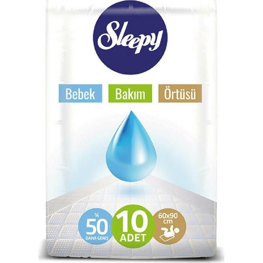 Sleepy Babycare Bebek Bakım Örtüsü, 60x90, 10 Adet