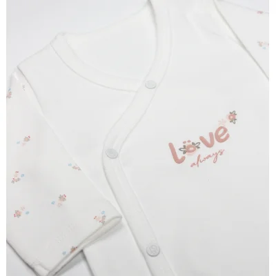 Bistyle Grow In Love Kruvaze Body, Pembe, Ekru