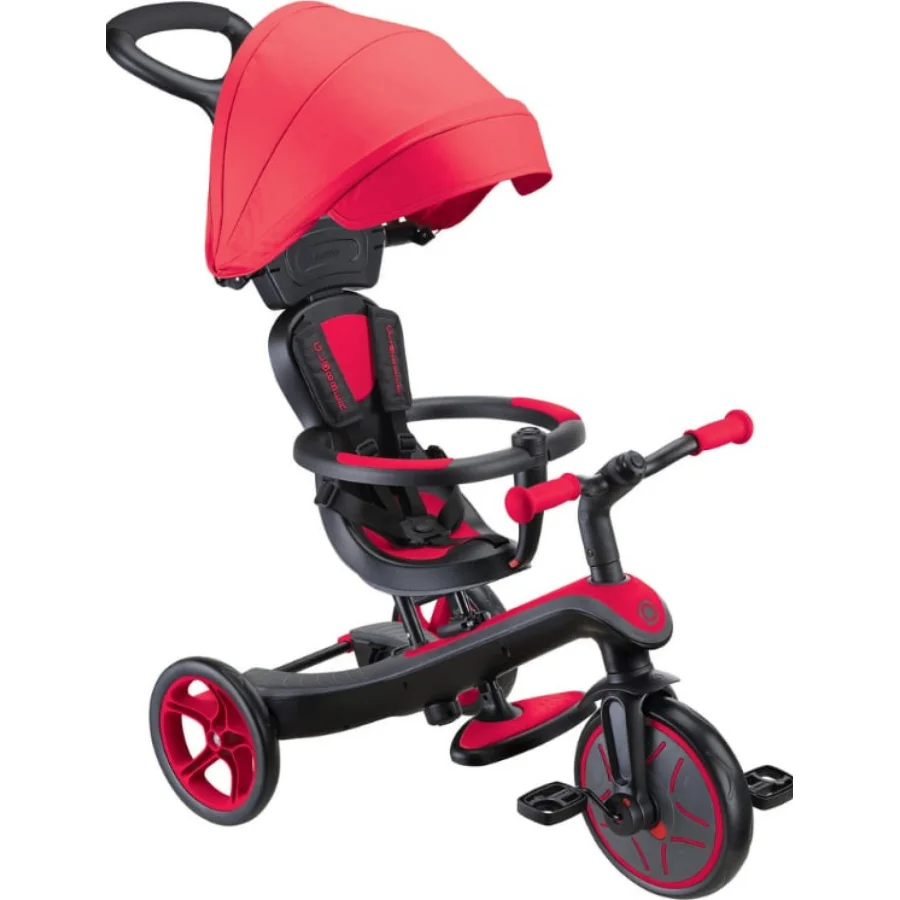 Globber Explorer 4in1 Trike Bisiklet, Kırmızı