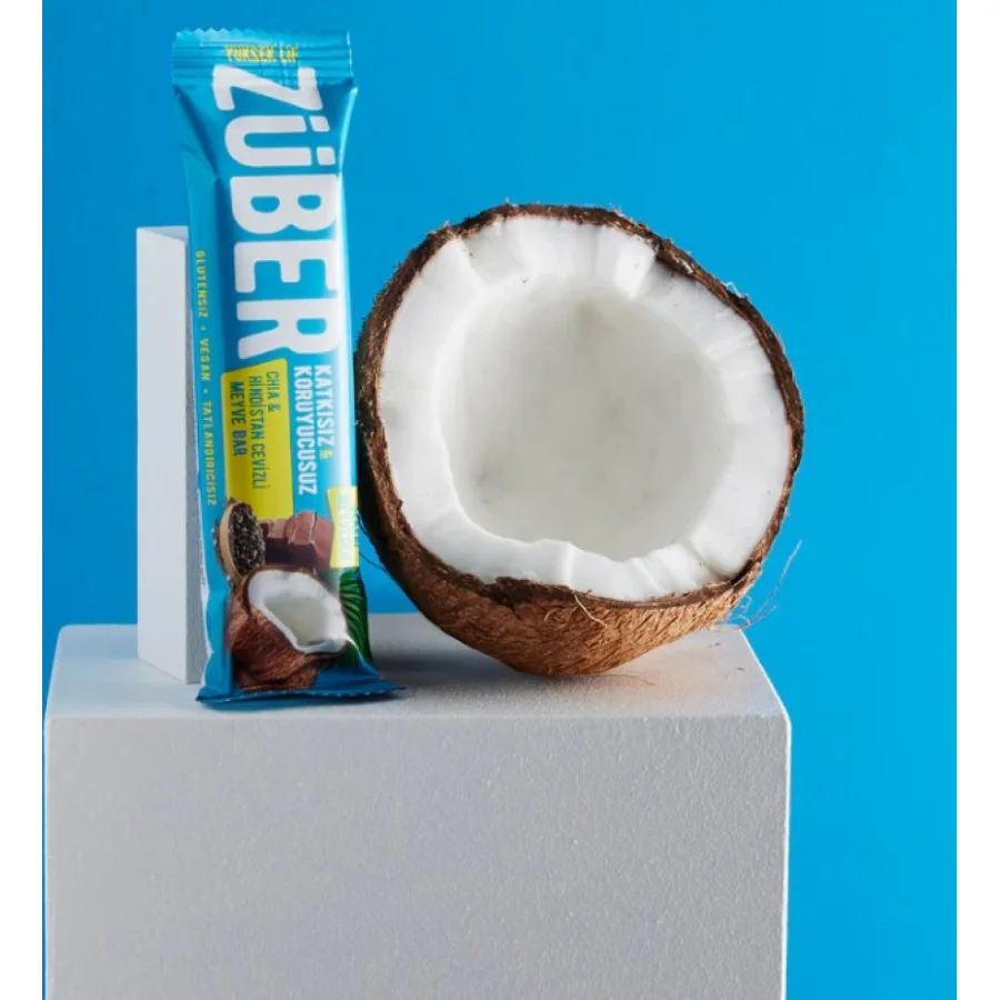 Züber Meyve Barı, 40 g, Chia ve Hindistan Cevizli