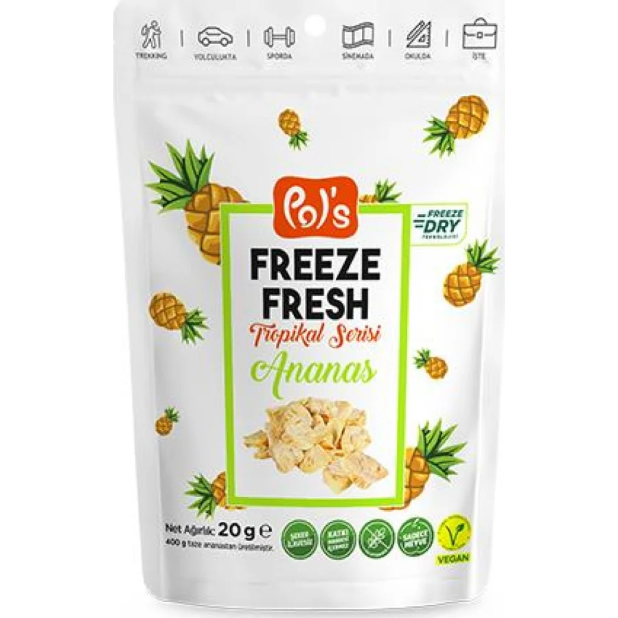 Pol’s Freeze Fresh Tropkal Serisi, Ananas, 20 g