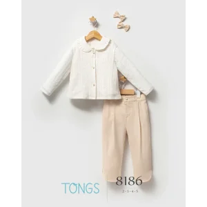 Tongs Takım, 3'lü, Bej