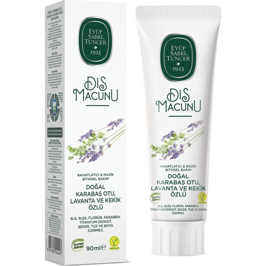 Eyüp Sabri Tuncer Doğal Diş Macunu, Karabaş Otu & Lavanta ve Kekik Özlü, 90 g