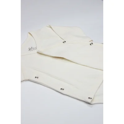 Bistyle Organic Modal Flying Balloons Kruvaze Uzun Kol Body, Ekru