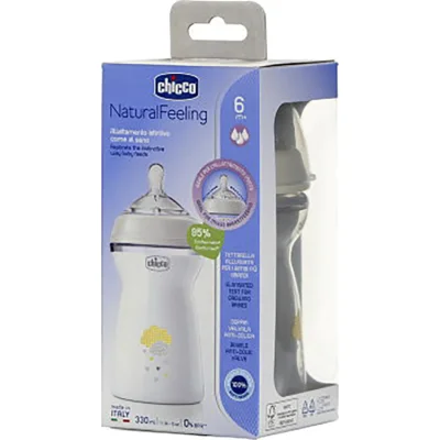 Chicco NaturalFeeling PP Biberon, 6 Ay+, 330 ml