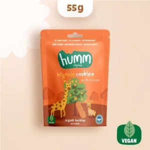 Humm Organik Vegan Portakallı Kurabiye, 55 g
