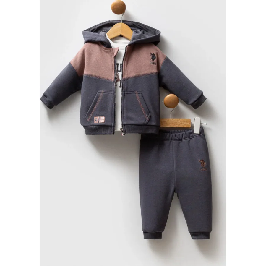 U.S. Polo Assn Takım, 3'lü, Füme