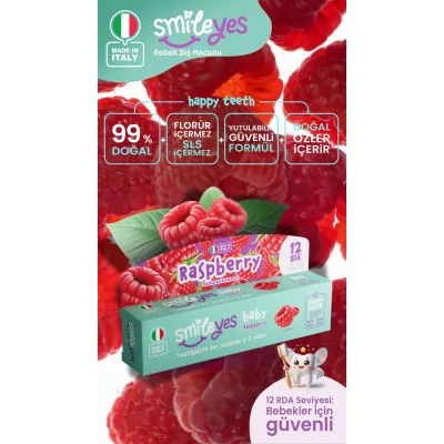 Smileyes Baby Diş Macunu 0-3 Yaş, 30 ml, Raspberry