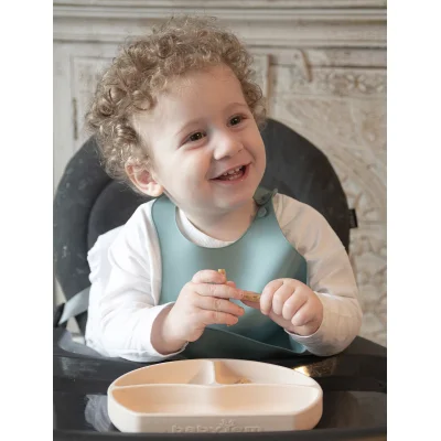 BabyJem Mini Silikon Önlük, Latte