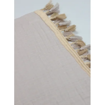 Bistyle Organik Müslin, 80x90, Fistolu Battaniye, Taş