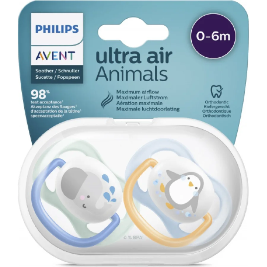 Philips Avent Ultra Air Emzik, 0-6 Ay, Erkek, 2'li
