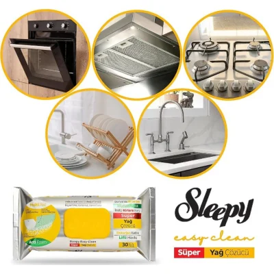 Sleepy Yüzey Temizlik Havlusu 30 Adet Yağ Çözücü