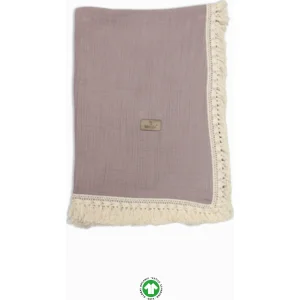 Bistyle Organik Müslin, 80x90, Fistolu Battaniye, Antrasit