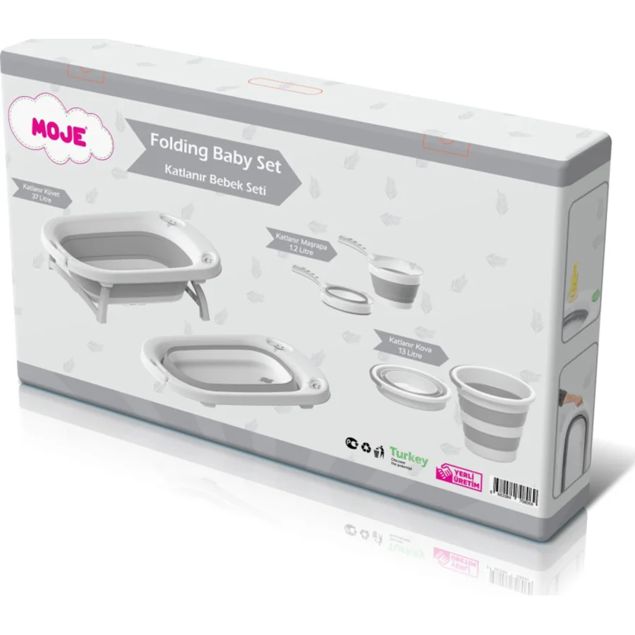 Moje Katlanır Küvet Seti, Gri