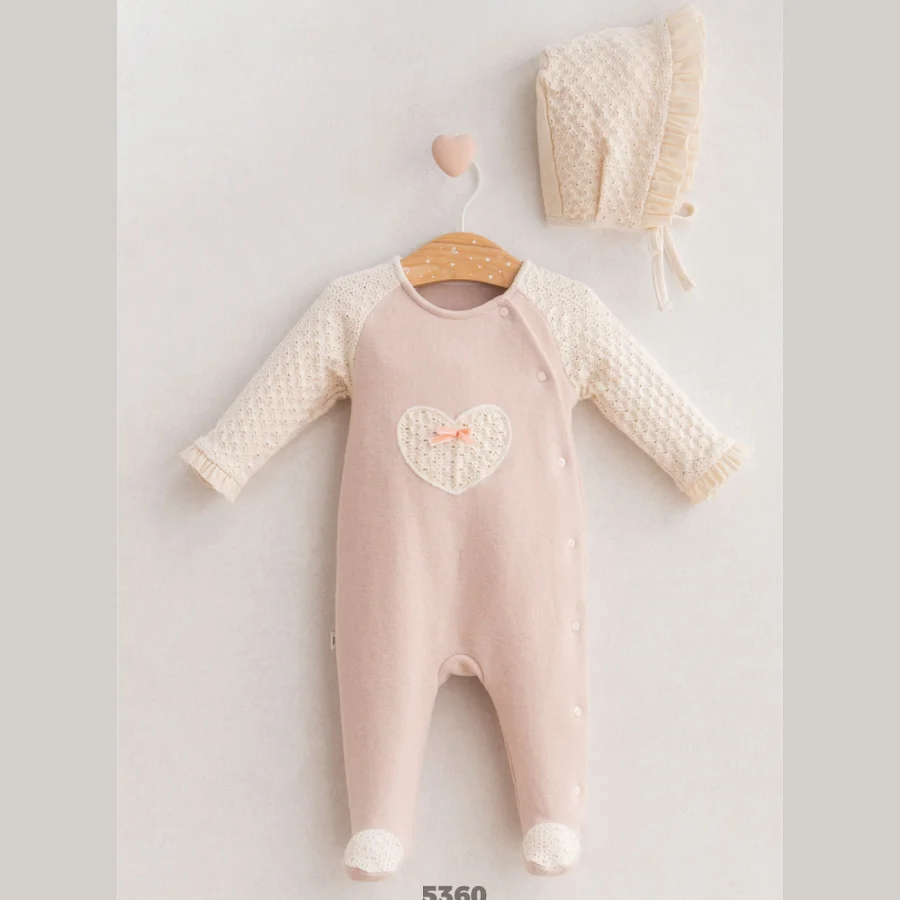 Tongs Baby Cheerful Lace Tulum, Gül Kurusu