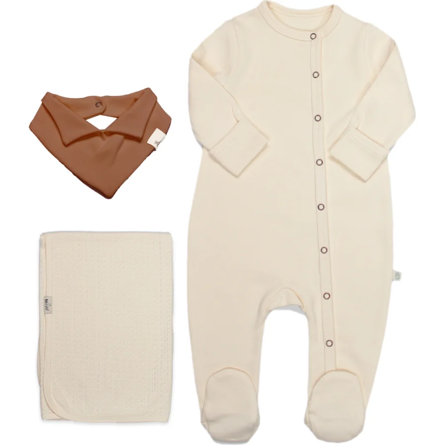 Bistyle Yenidoğan Tulum Battaniye Gentleman, Ekru