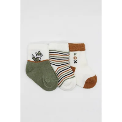 Bistyle Penye Soket Çorap, 3'lü, Nil