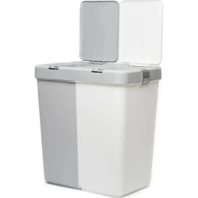 Motek Çok Amaçlı Çift Bölmeli 80 Litre Çamaşır Kirli Sepeti