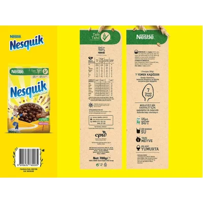 Nesquik Kakaolu Buğday ve Mısır Gevreği, 700 g