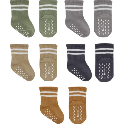 Bistyle Kaymaz Çember Soket Çorap, 5'li, Penye, Bej