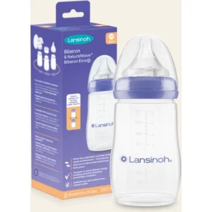 Lansinoh Biberon Natural Wawe Biberon Emziği, 240 ml