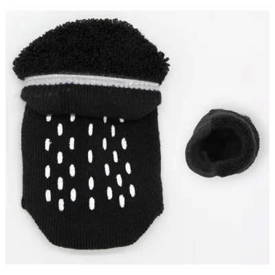 Bistyle Altı Havlu Sneakers Kaymaz Çorap, 2'li, Siyah, Ekru