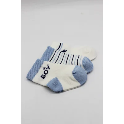 Bistyle 3'Lü Penye Boy And Girl Soket Çorap 10114 Mavi