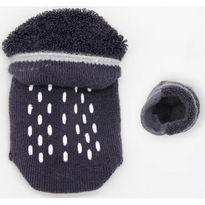 Bistyle Altı Havlu Sneakers Kaymaz Çorap, 2'li, Gri-Antrasit, Antrasit