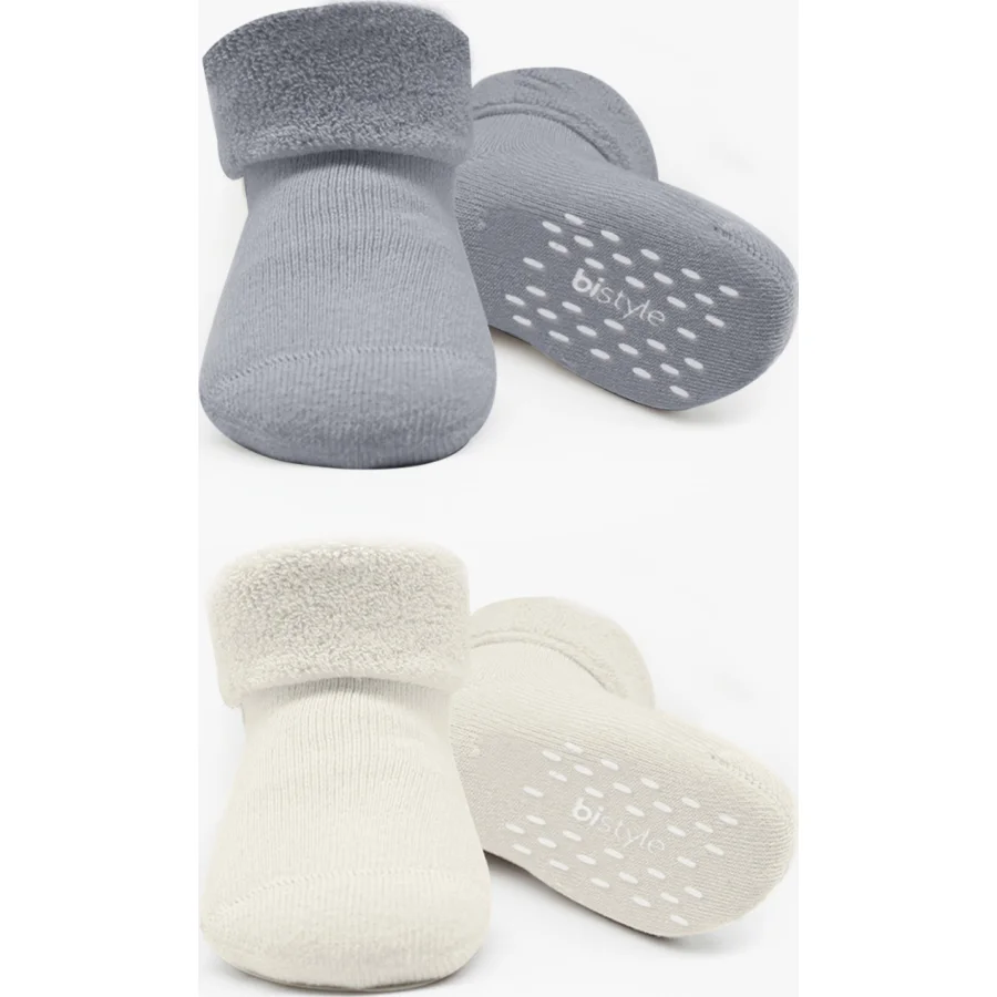 Bistyle Havlu Soket Kaymaz Basic Boy, 2'li, Gri