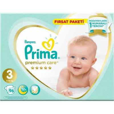 Prima Premium Care Bebek Bezi, 3 Beden, 96 Adet