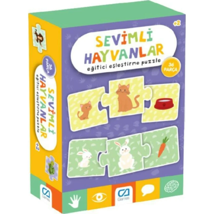 Games Sevimli Hayvanlar Eğitici Eşleştirme Puzzle, 36 Parça