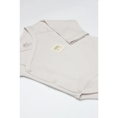 Bistyle Organic Modal Flying Balloons Kruvaze Uzun Kol Body BS17121 Bej