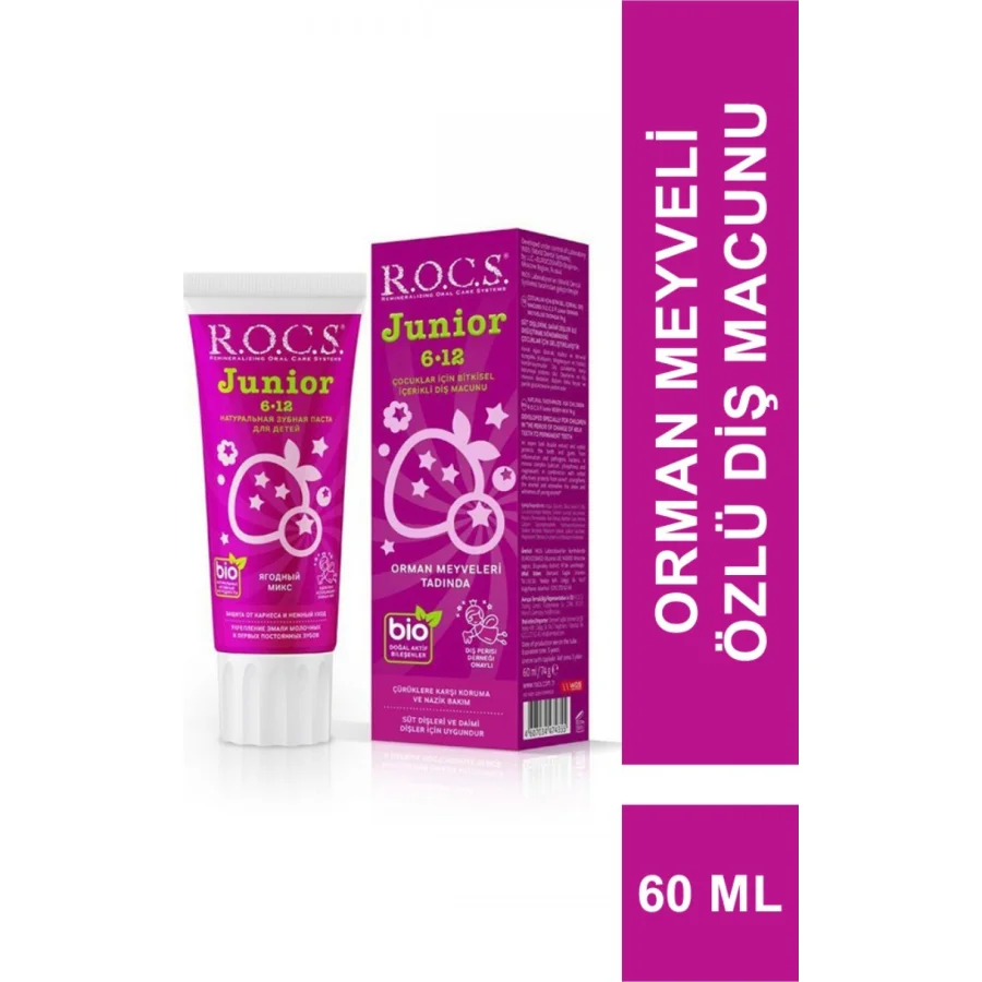 R.O.C.S. Junior Diş Macunu, 60 ml, Orman Meyveleri