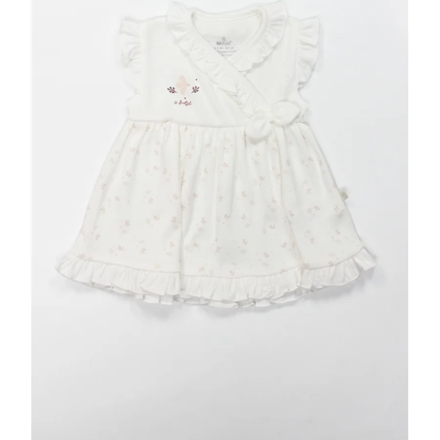 Bistyle Elbise Yarım Kol Morning Sun Ekru