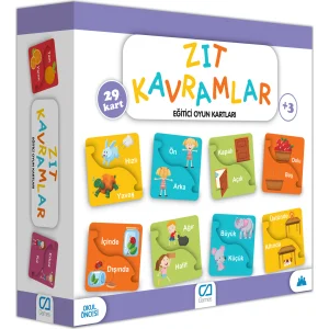 Games Zıt Kavramlar Eğitici Oyun Kartları, 29 Kart