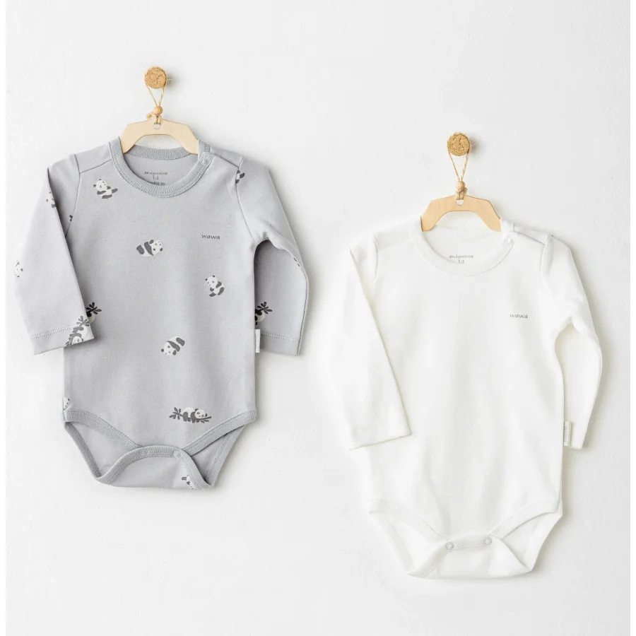 Andywawa AC26036 Keep Smiling 2'li Badi Grey