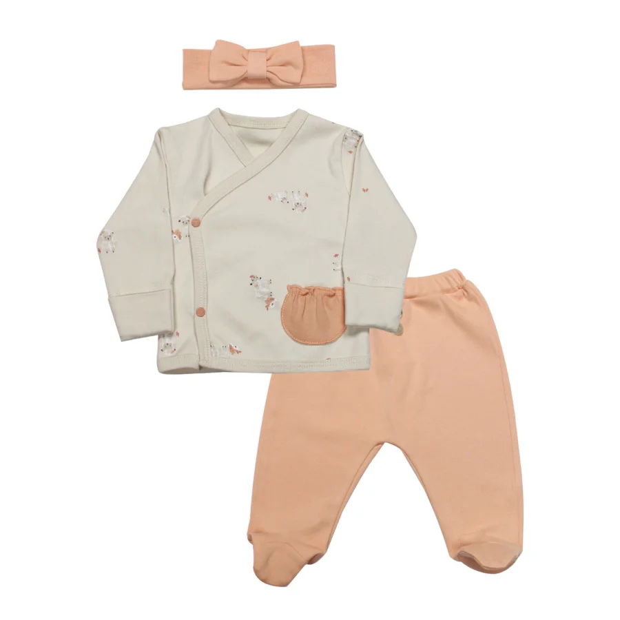 Bistyle Zıbın Takım Fluffy And Lovely, 3'lü, Bej