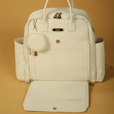 M&Y Maia Anne Bebek Bakım Sırt Çantası, Krem