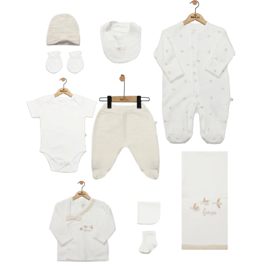 Bistyle Love You Smile Hastane Çıkışı, 10'lu,  Ekru