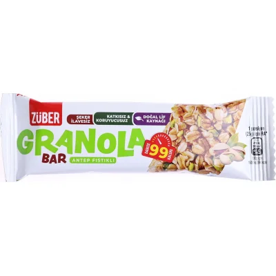 Züber Granola Bar, 25 g, Antep Fıstıklı